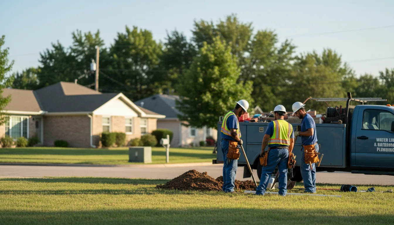 Residential water line and bathroom plumbing service in Chelsea, IA